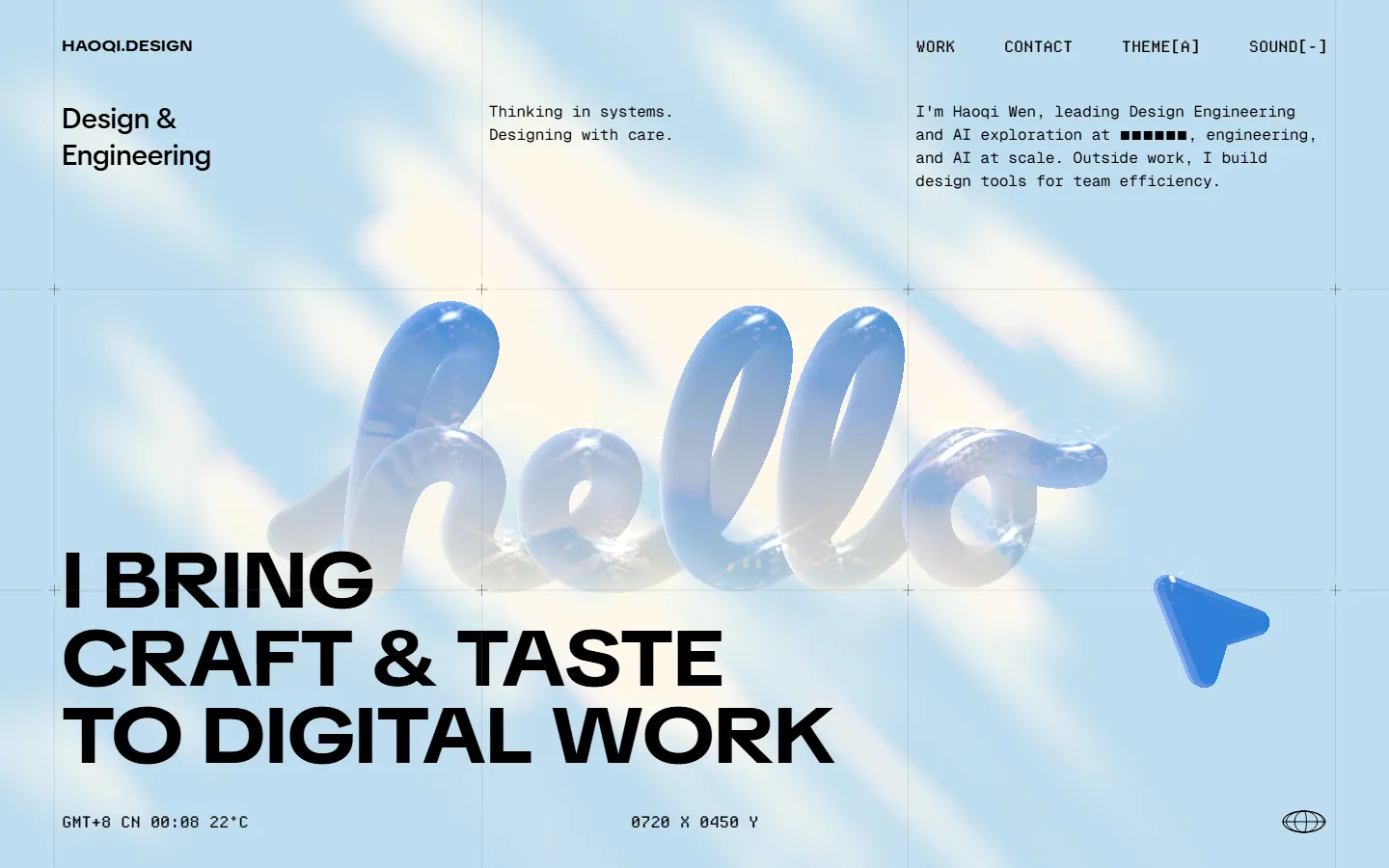 Homepage preview of Haoqi