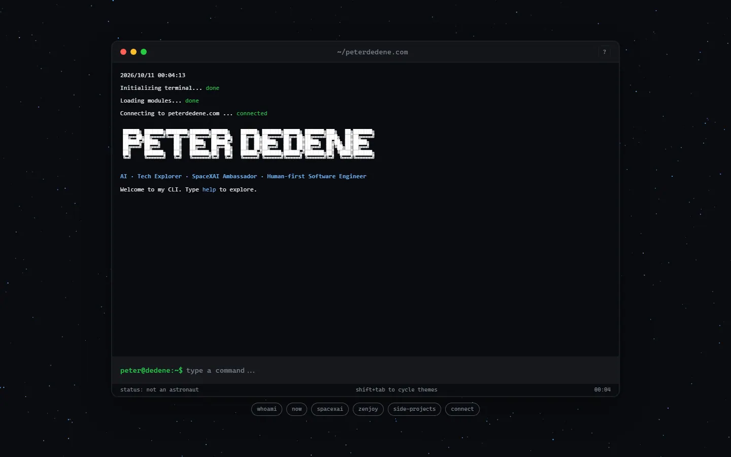 Homepage preview of Peter Dedene